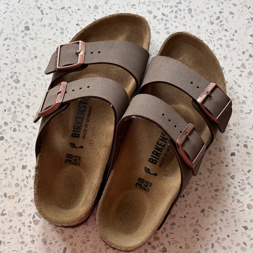 Birkenstock Taupe Double Strap Sandals